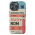 Personalized Tropical Getaway Boarding Pass iPhone Case